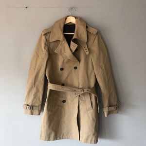 The Kooples Men’s Tan Gabardine Trench Coat